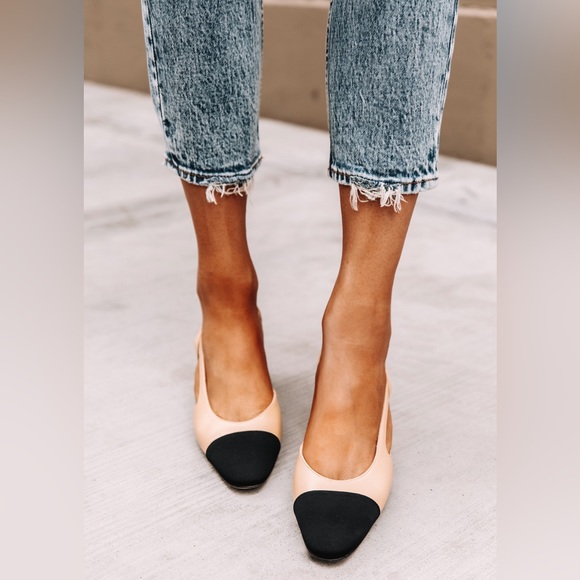 two tone slingback heels